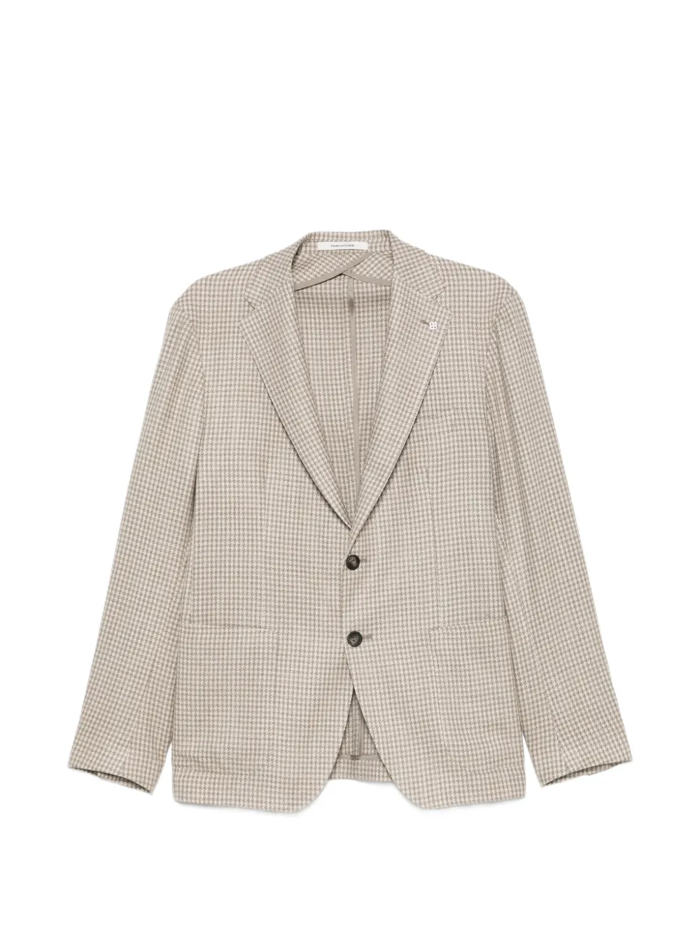 Tagliatore houndstooth-pattern single-breasted blazer - Toni neutri