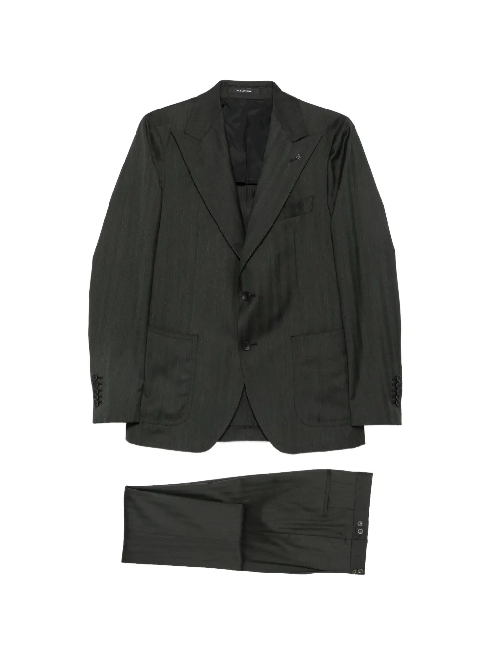 Tagliatore herringbone single-breasted suit - Verde