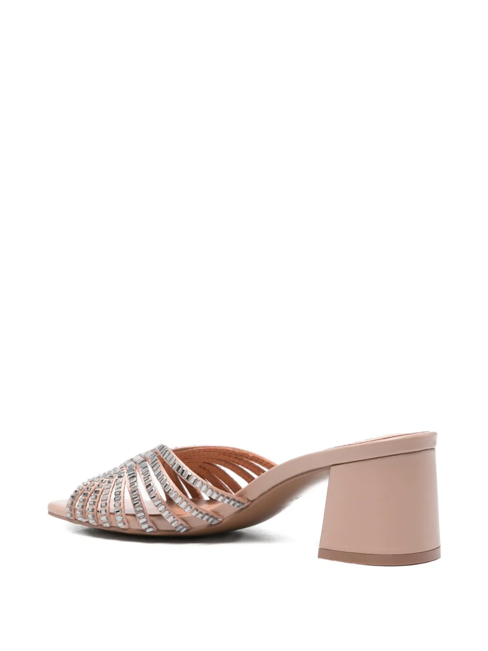 Bibi Lou Serabi crystal-embellished leather sandals Beige
