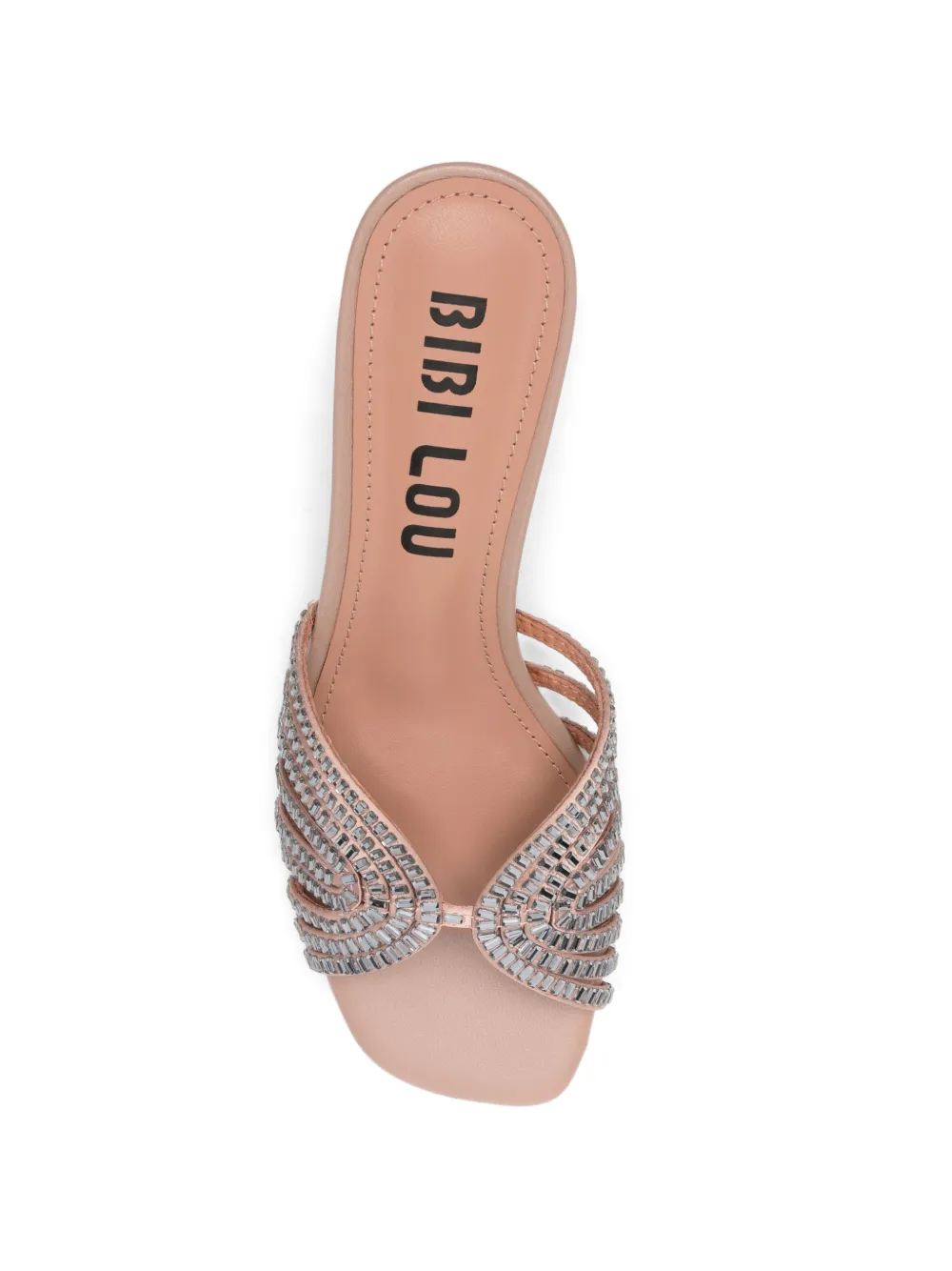 Bibi Lou Serabi crystal-embellished leather sandals Beige