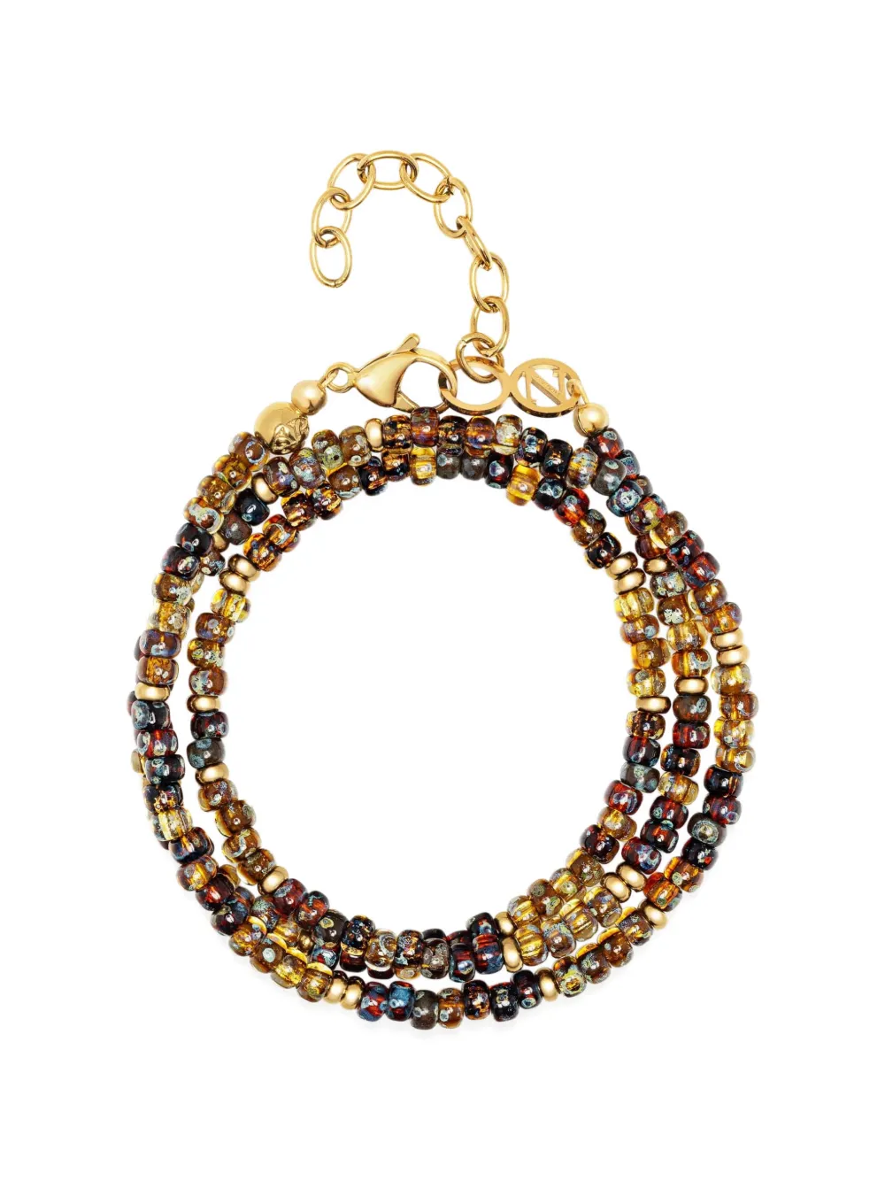 Nialaya Jewelry Miyuki beaded wrap bracelet - Oro