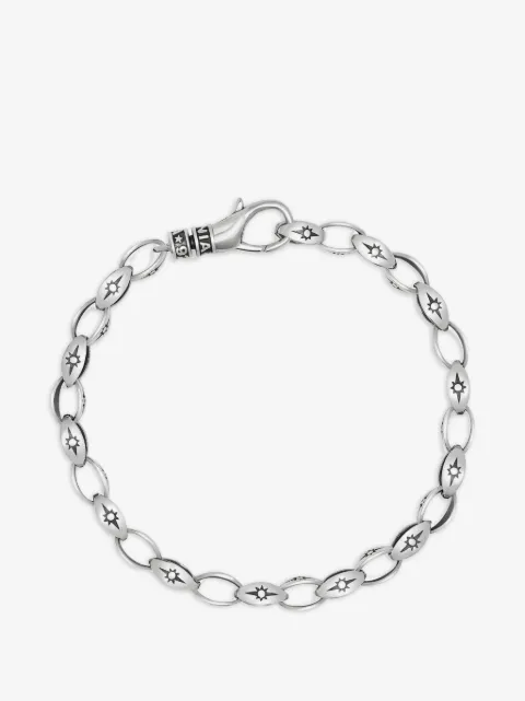 Nialaya Jewelry pulsera en plata de ley con eslabones de estrella