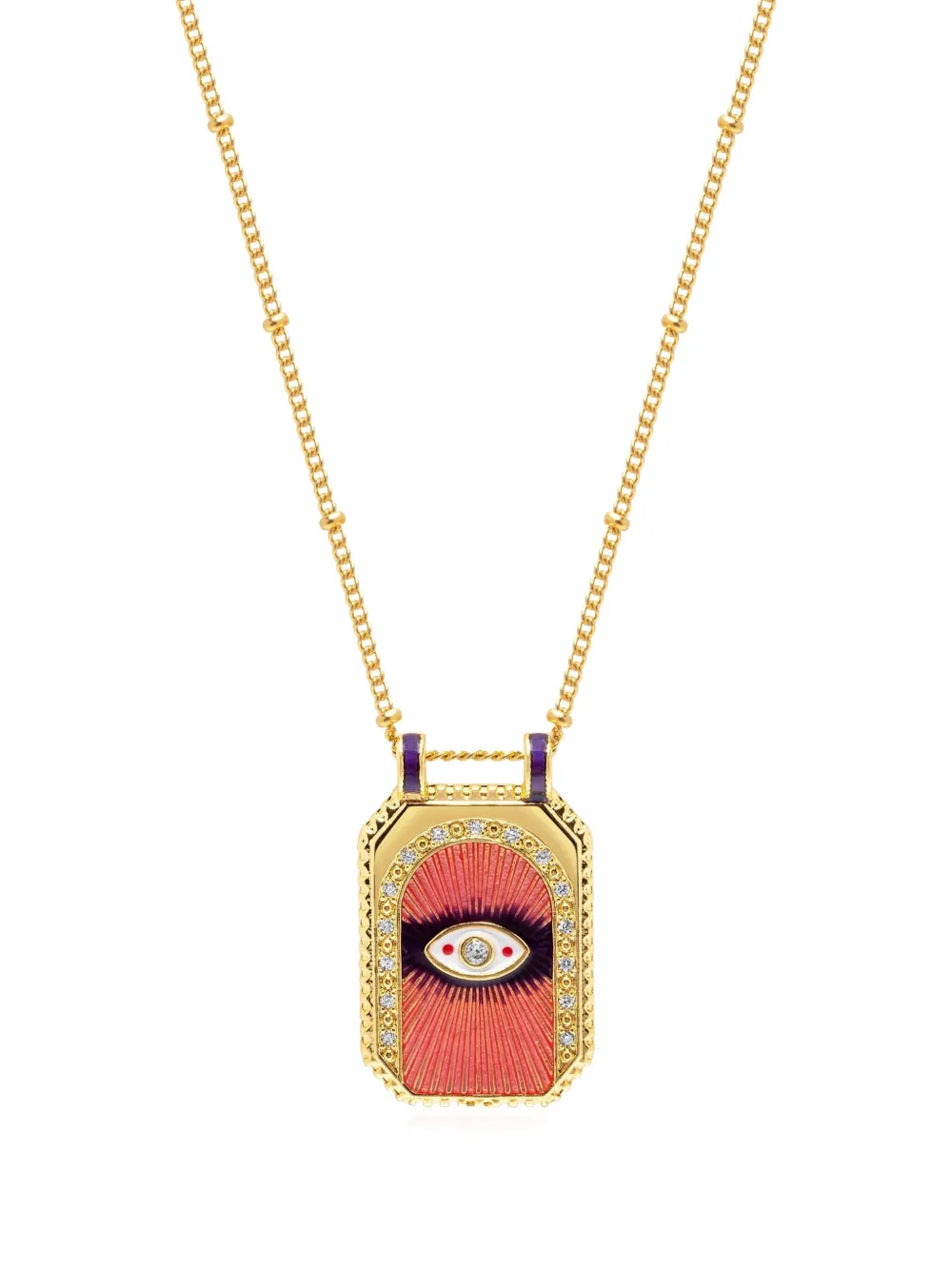 Nialaya Jewelry evil-eye pendant necklace - Oro