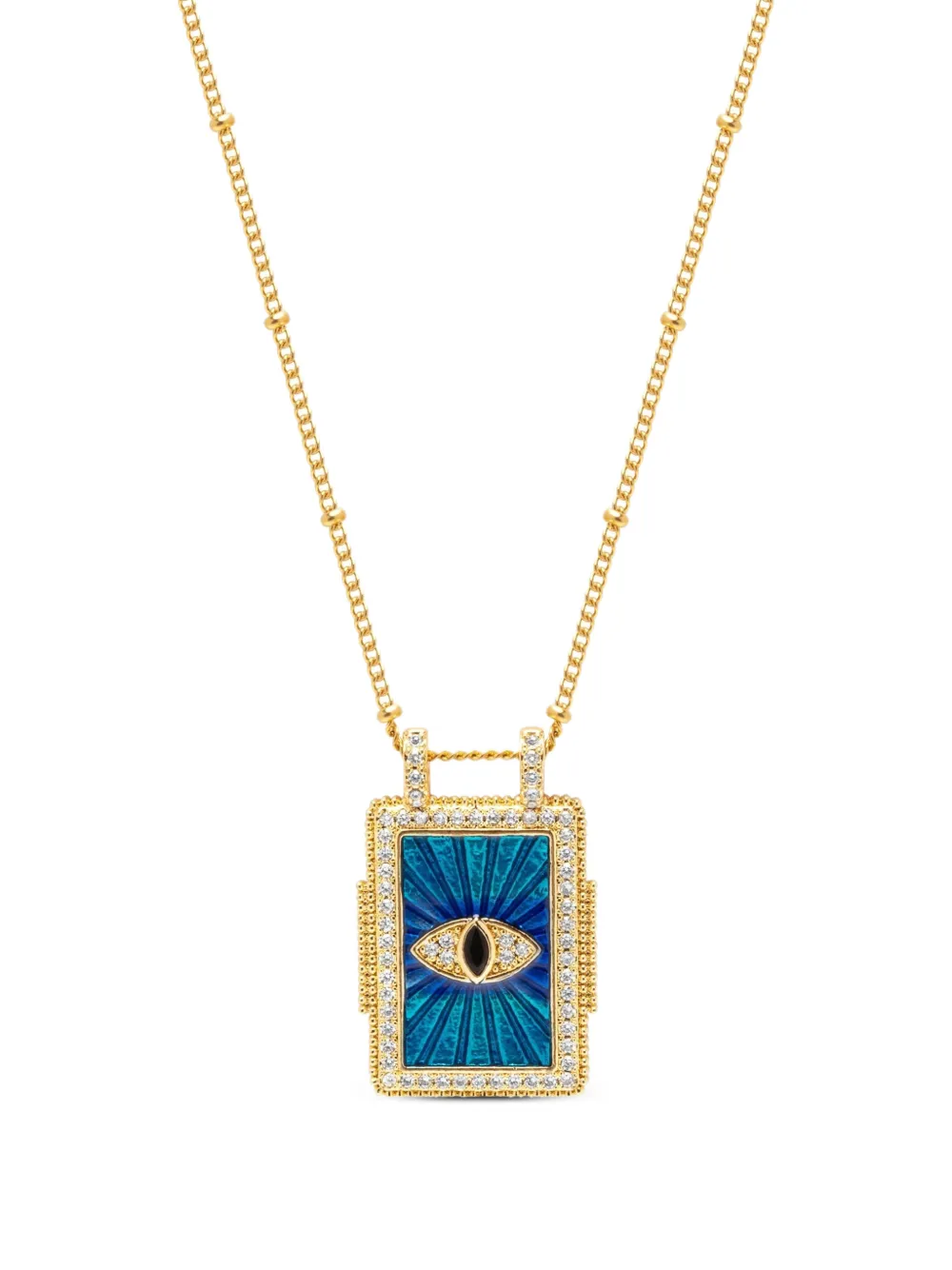 Nialaya Jewelry evil-eye pendant necklace - Oro