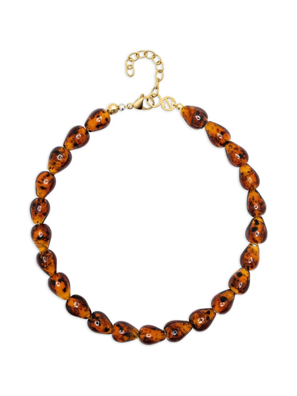 Nialaya Jewelry beaded amber necklace - Marrone
