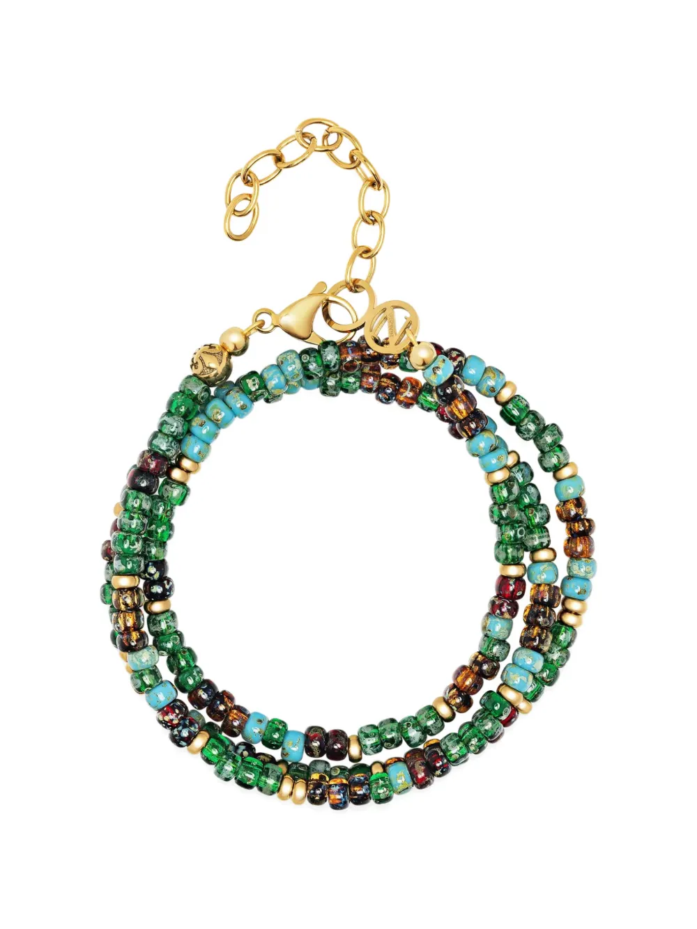 Nialaya Jewelry Miyuki beaded wrap bracelet - Oro