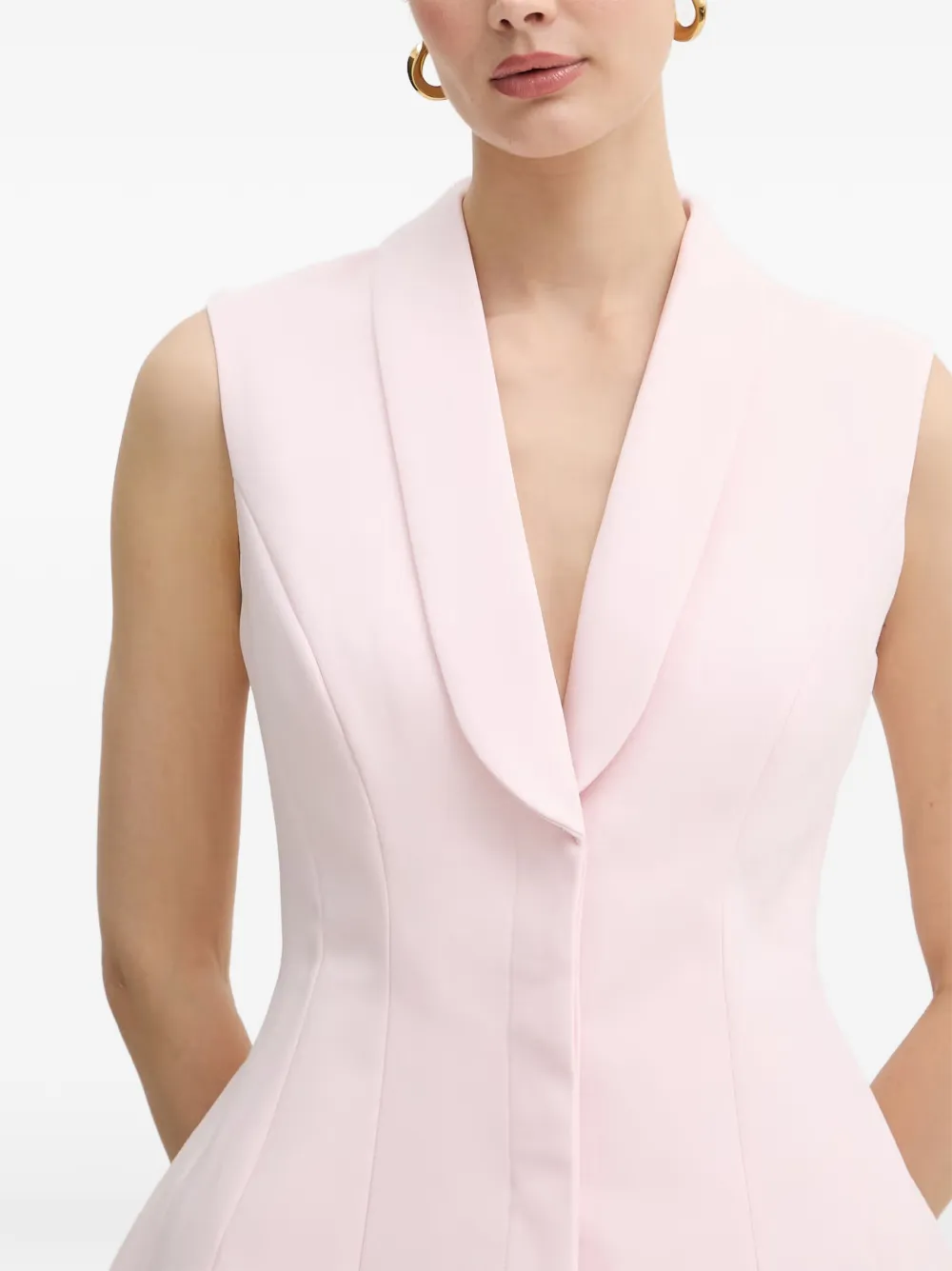 Bardot Destene mini-jurk met sjaalrevers Roze