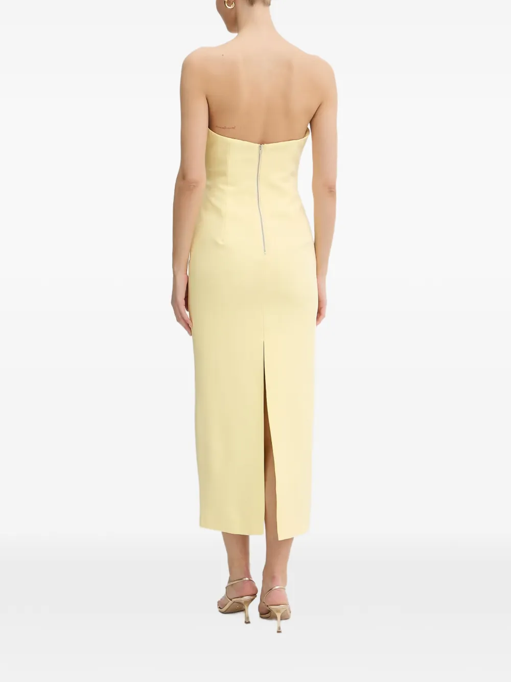 Bardot Rosalyn midi-jurk Geel