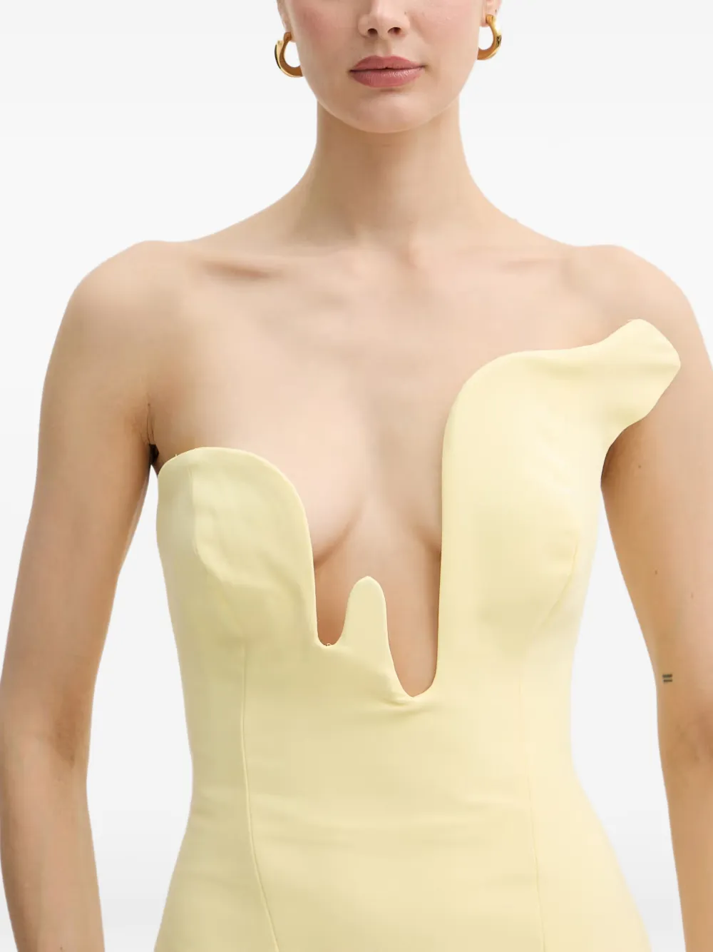 Bardot Rosalyn midi-jurk Geel
