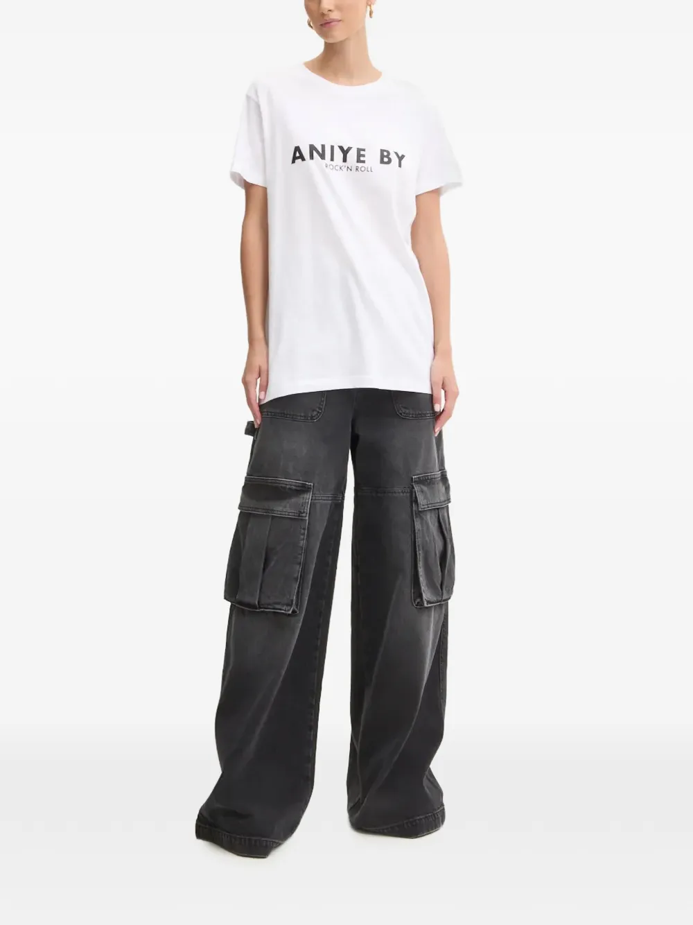 Aniye By T-shirt met logoprint Wit