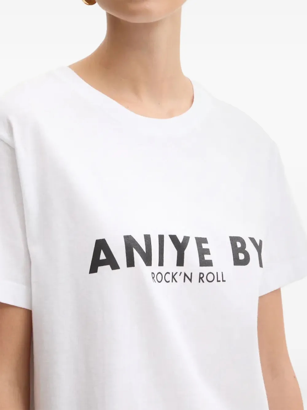 Aniye By T-shirt met logoprint Wit
