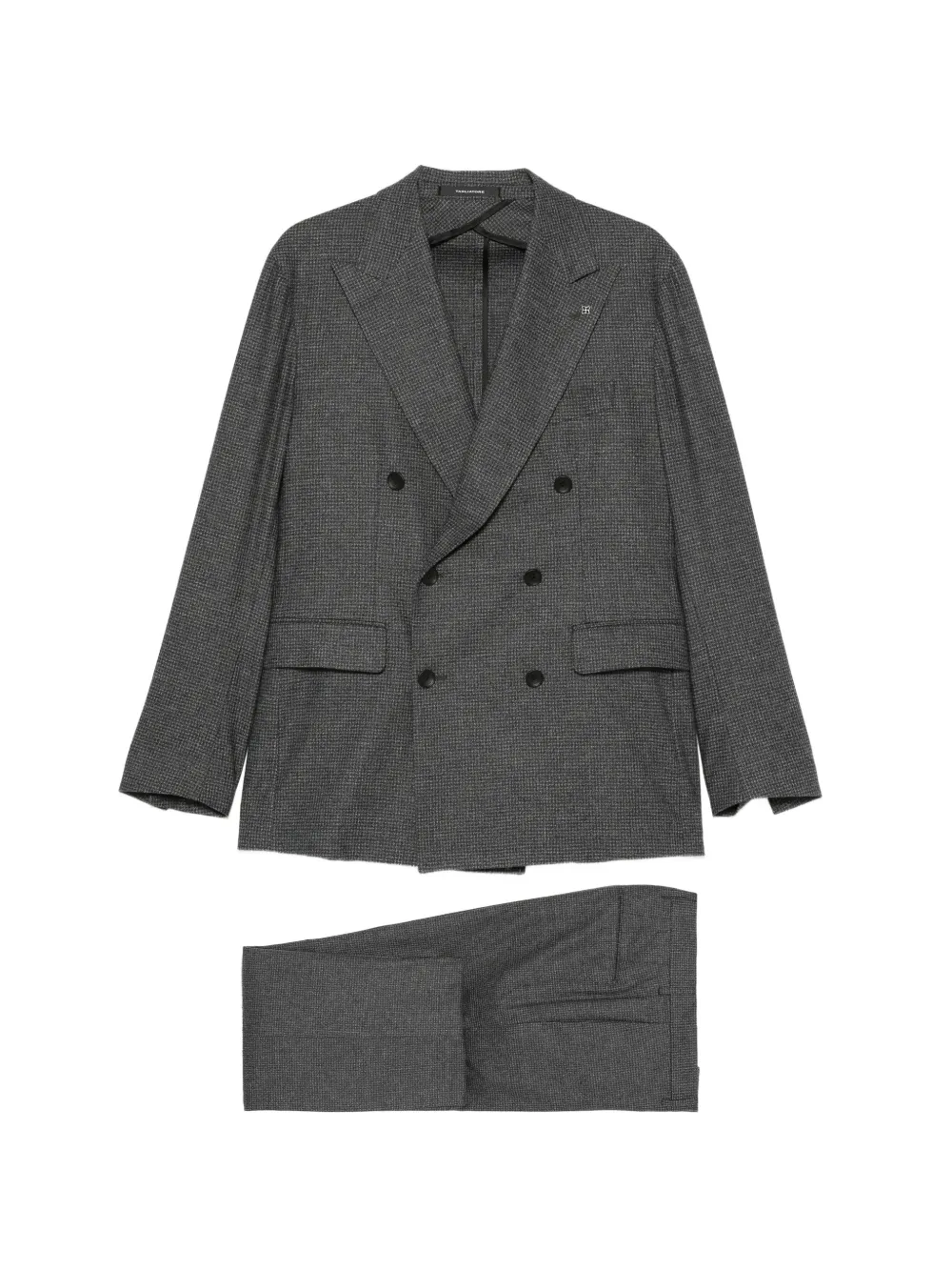 Tagliatore double-breasted checked suit - Grigio