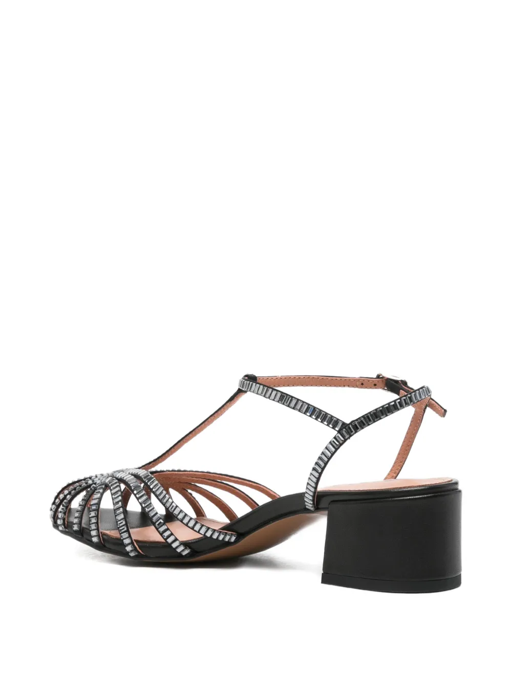Bibi Lou Serabi crystal-embellished cage sandals Zwart