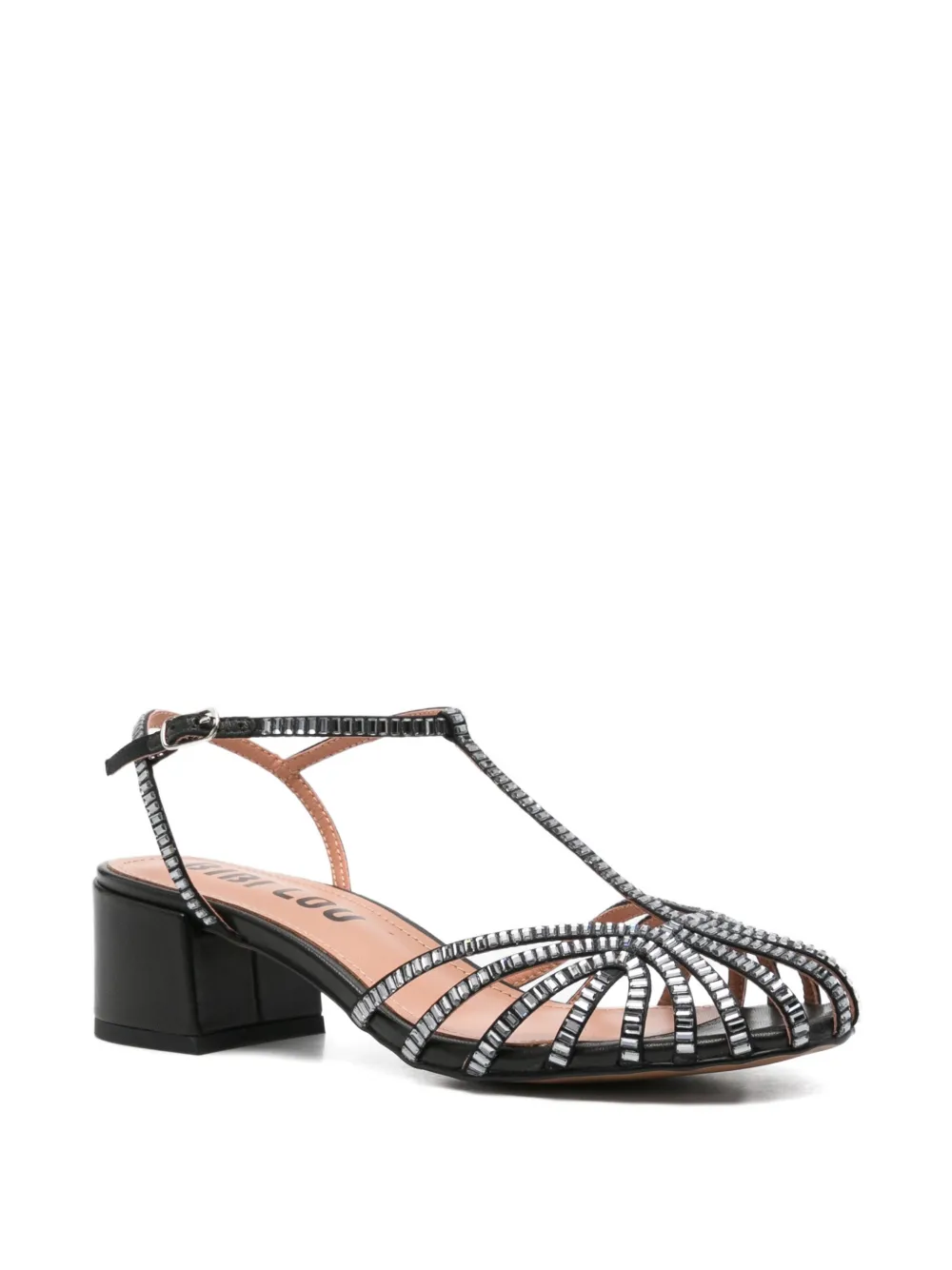 Bibi Lou Serabi crystal-embellished cage sandals Zwart