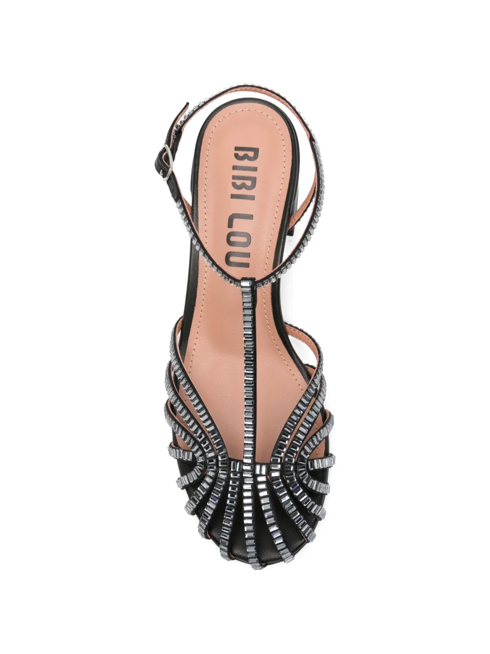 Bibi Lou Serabi crystal-embellished cage sandals Zwart