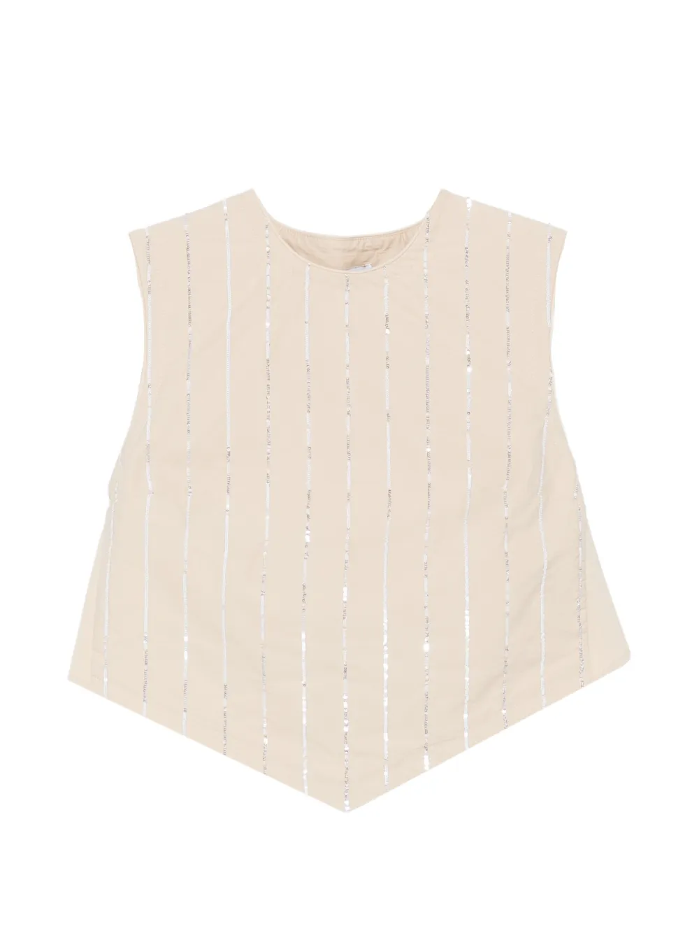 Isabelle Blanche sequin-embellished tie-back top - Toni neutri