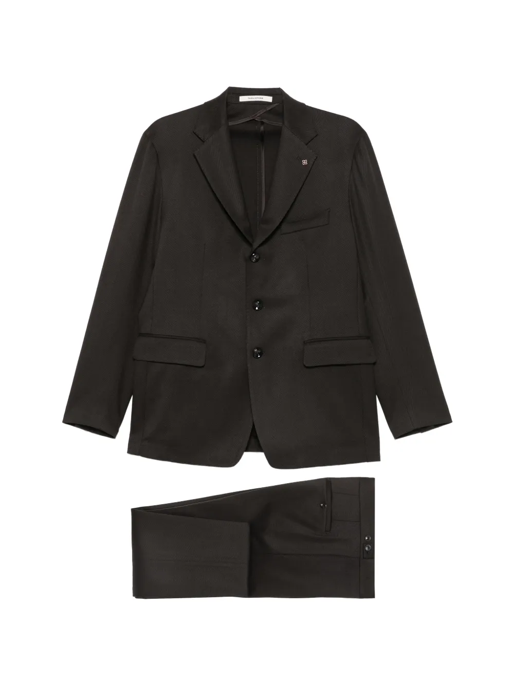 Tagliatore notched-lapel single-breasted suit - Marrone
