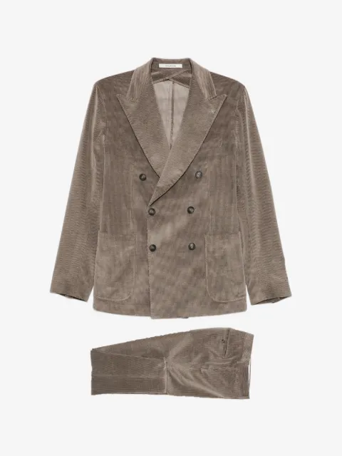 Tagliatore double-breasted corduroy suit