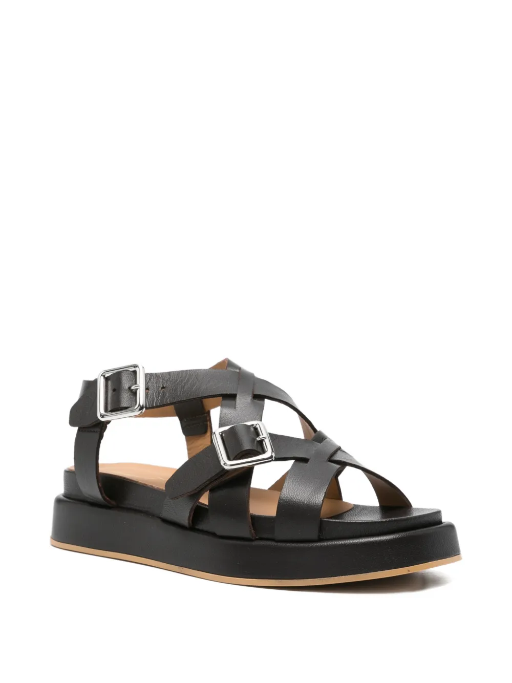 Anna F. buckle-fastening crossover-strap sandals Bruin