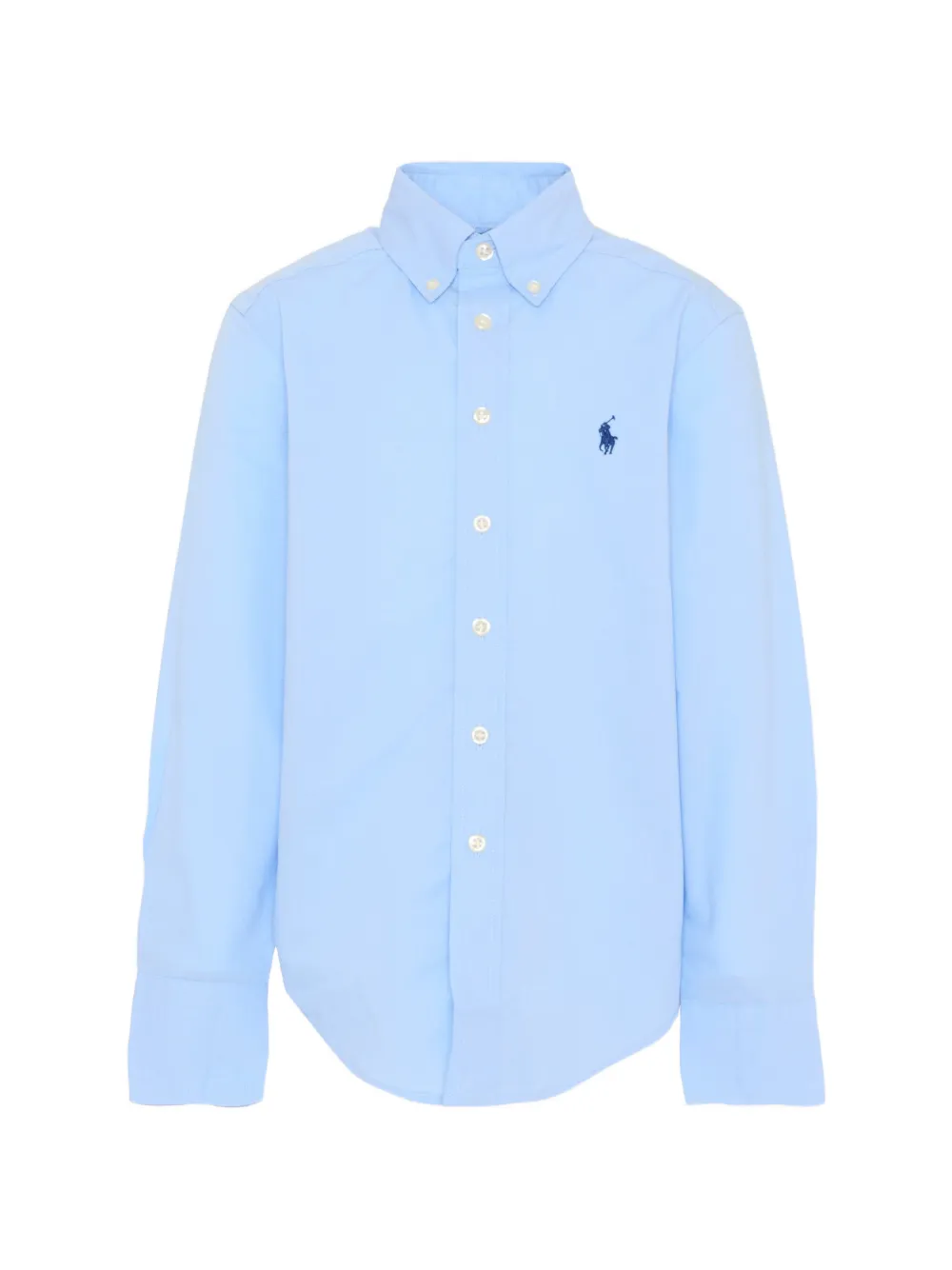 POLO RALPH LAUREN KIDS embroidered-logo button-down shirt - Blau