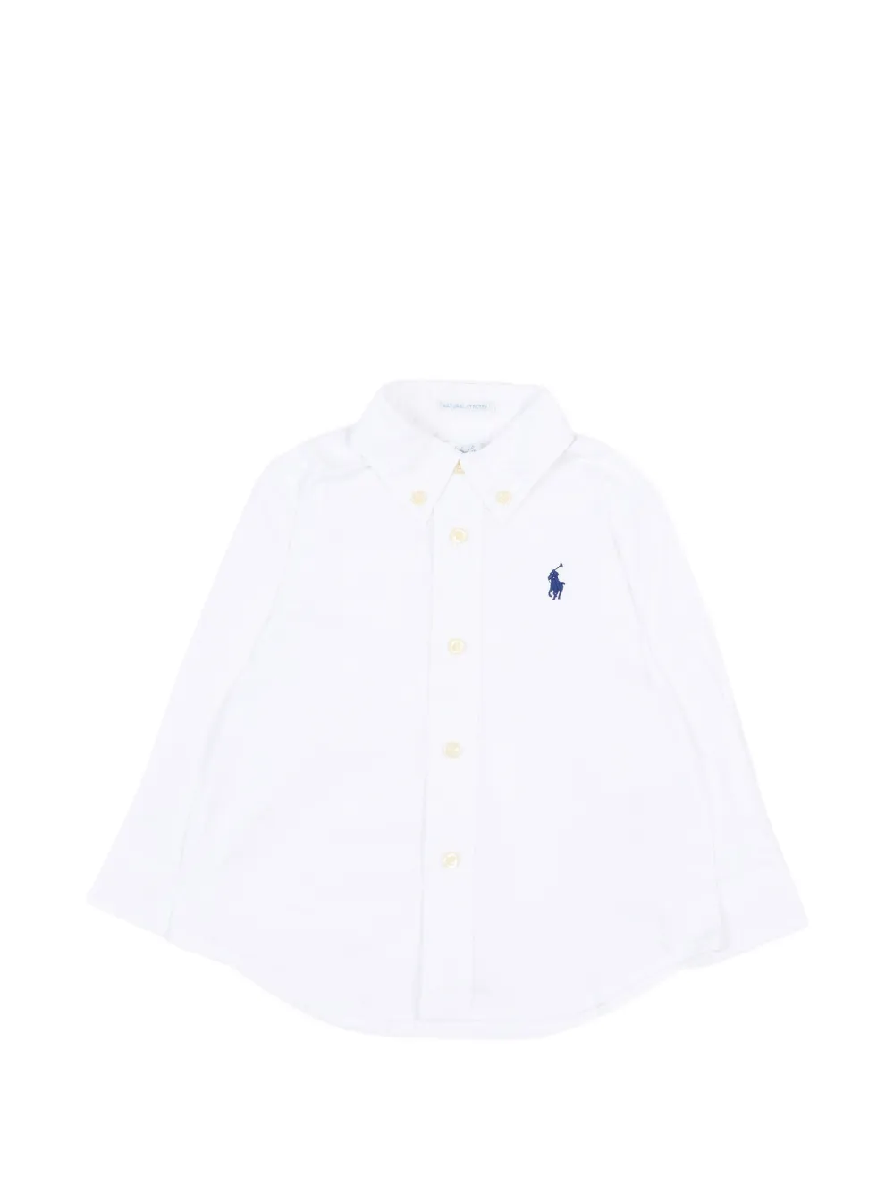 POLO RALPH LAUREN KIDS embroidered-logo button-down shirt - Weiß