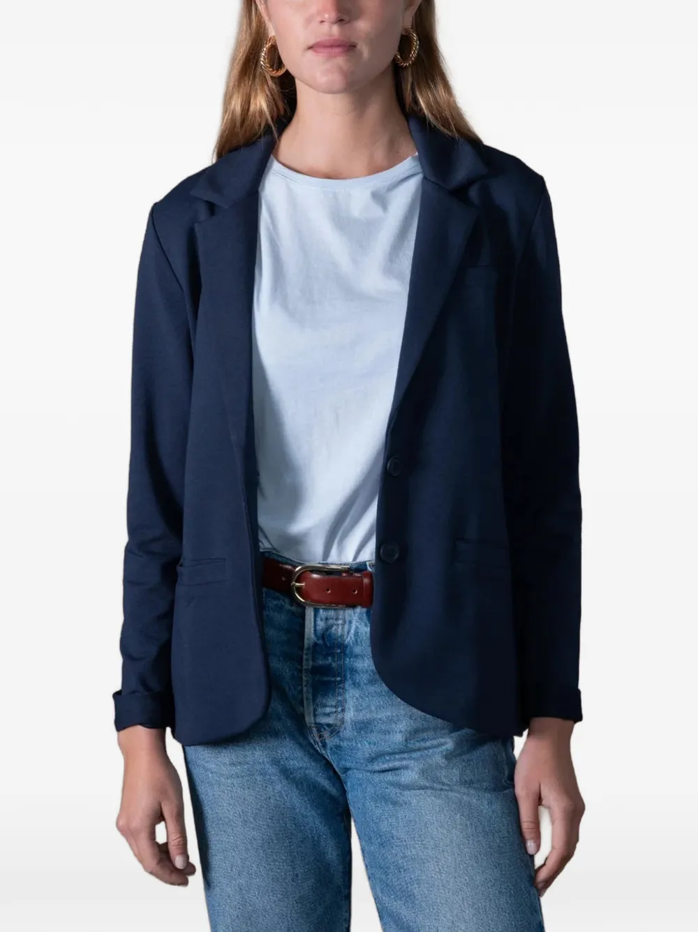 ANONYM APPAREL Judith notched-lapels single-breasted blazer - Blu