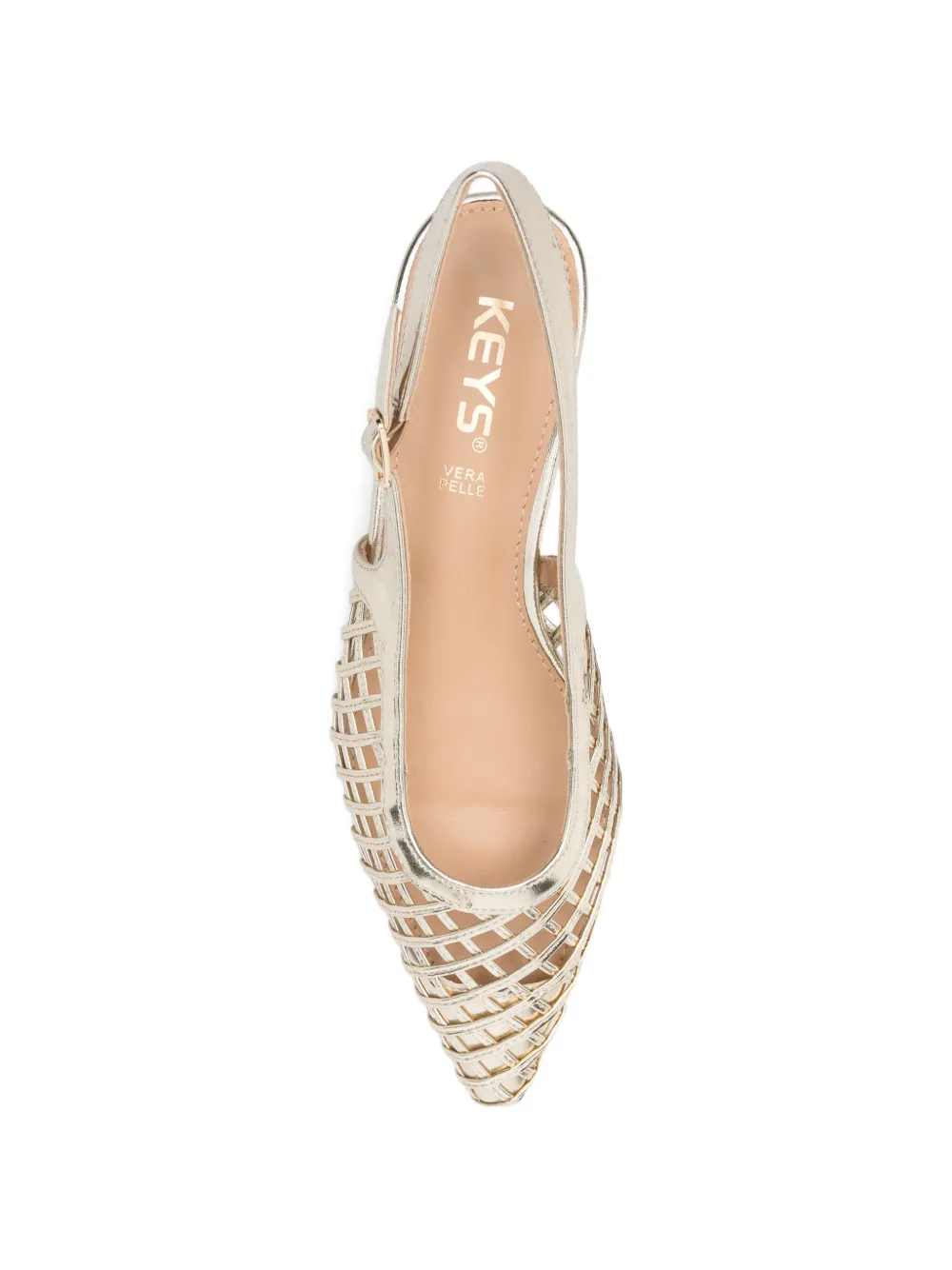 KEYS caged slingback sandals Goud