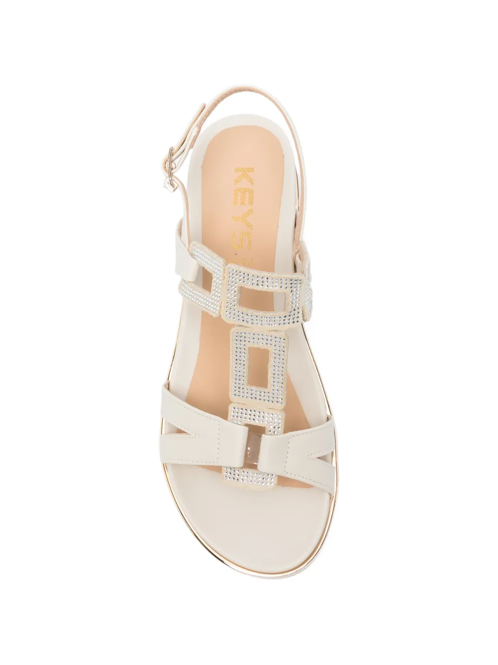 KEYS Sandalen verfraaid met kristallen Beige