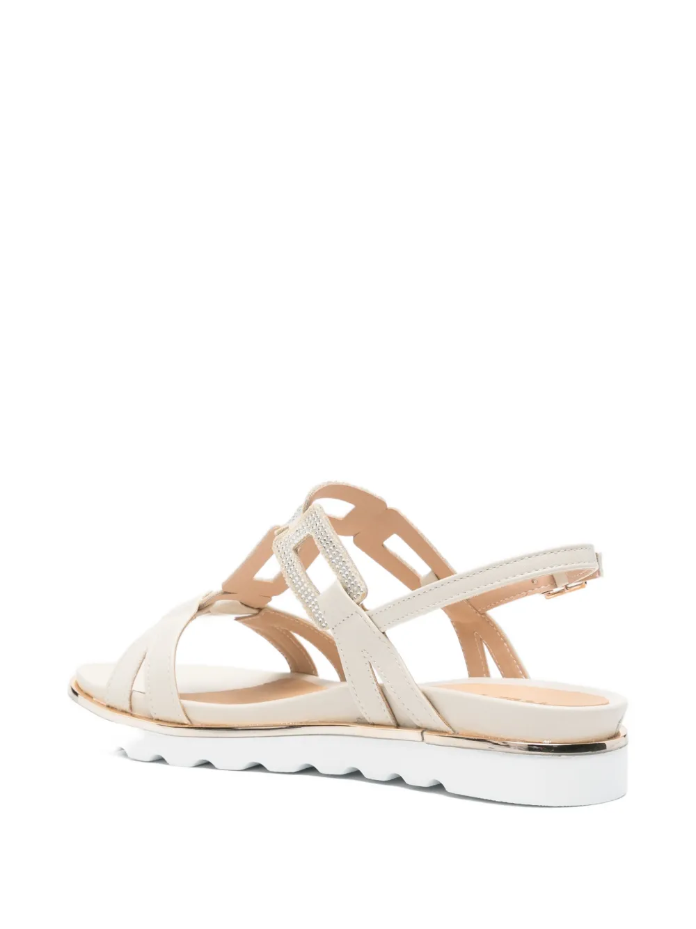 KEYS Sandalen verfraaid met kristallen Beige