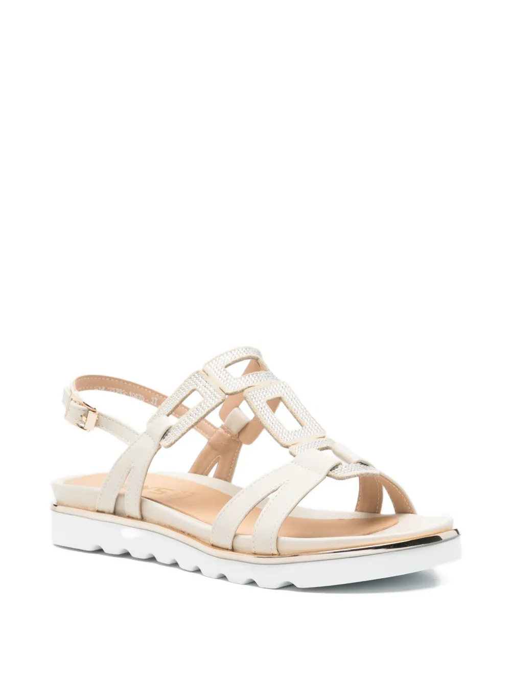 KEYS Sandalen verfraaid met kristallen Beige