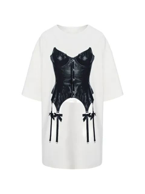 HAMZA Kyoto Corset printed dress