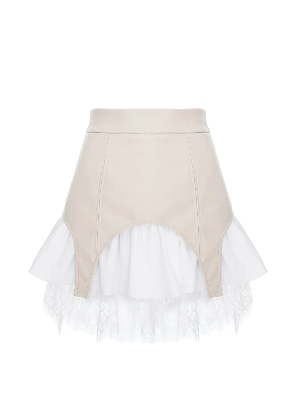 HAMZA Black Swan Duo garter-strap skirt - Toni neutri