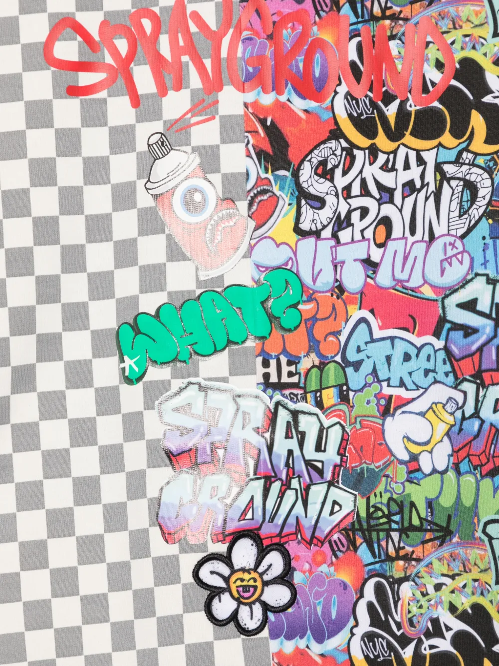  Sprayground Sweat à Carreaux Et Motif Graffiti - Gris 