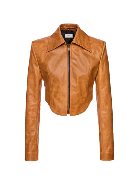 Magda Butrym cropped leather jacket