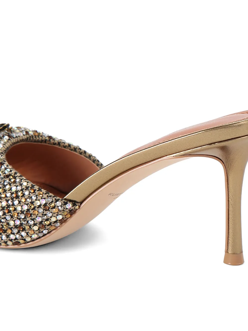 Kurt Geiger London Oxford muiltjes met pied-de-poule print en kristallen Goud