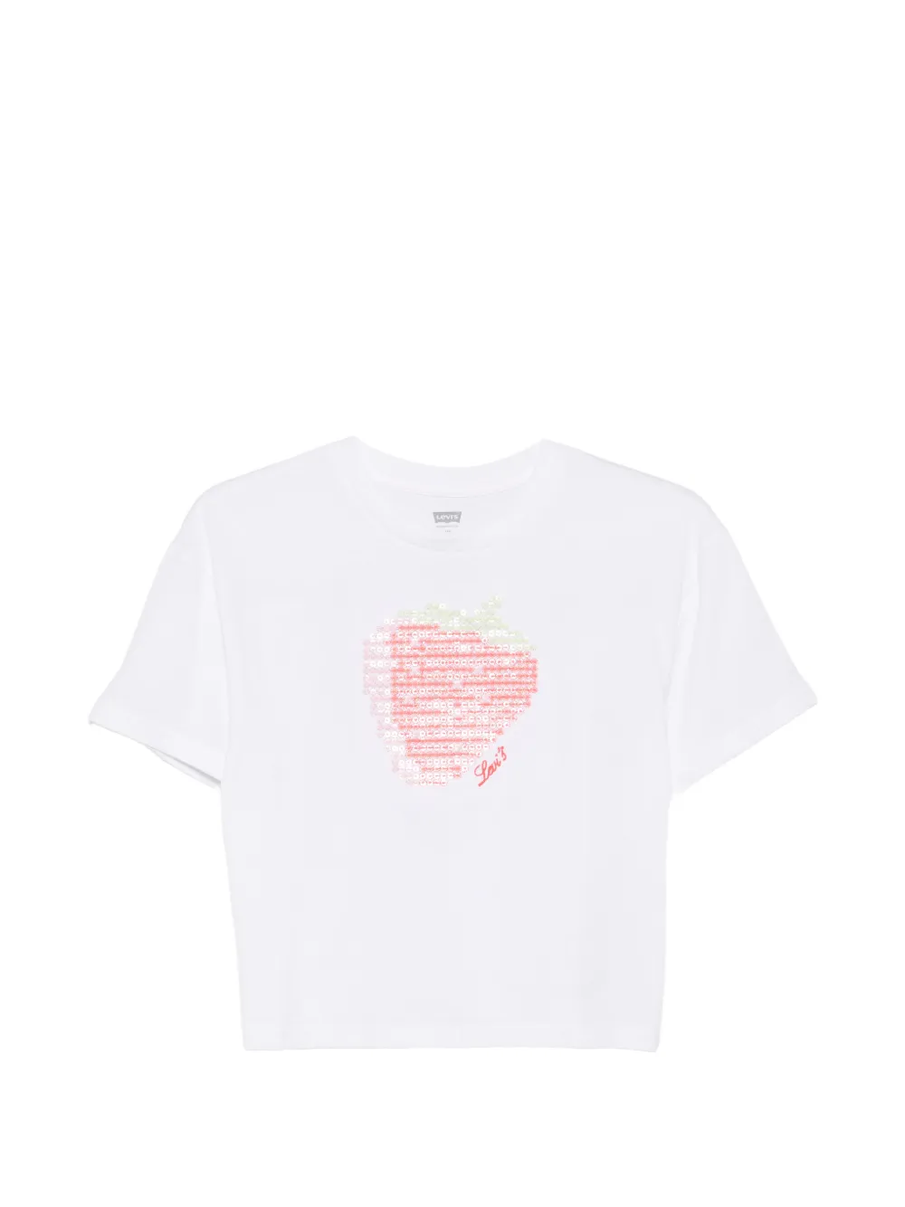 Levi's Kids sequin-embellished ruffled T-shirt - Bianco