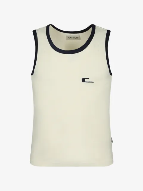 Carrer logo-embroidered ribbed-knit vest