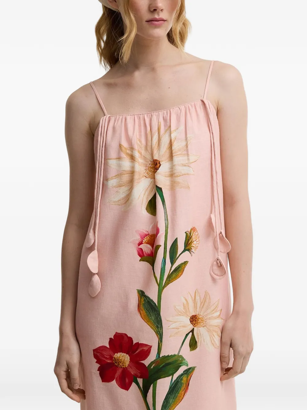 Barbour Farm Rio jurk met gewelfde afwerking en bloemenprint Roze