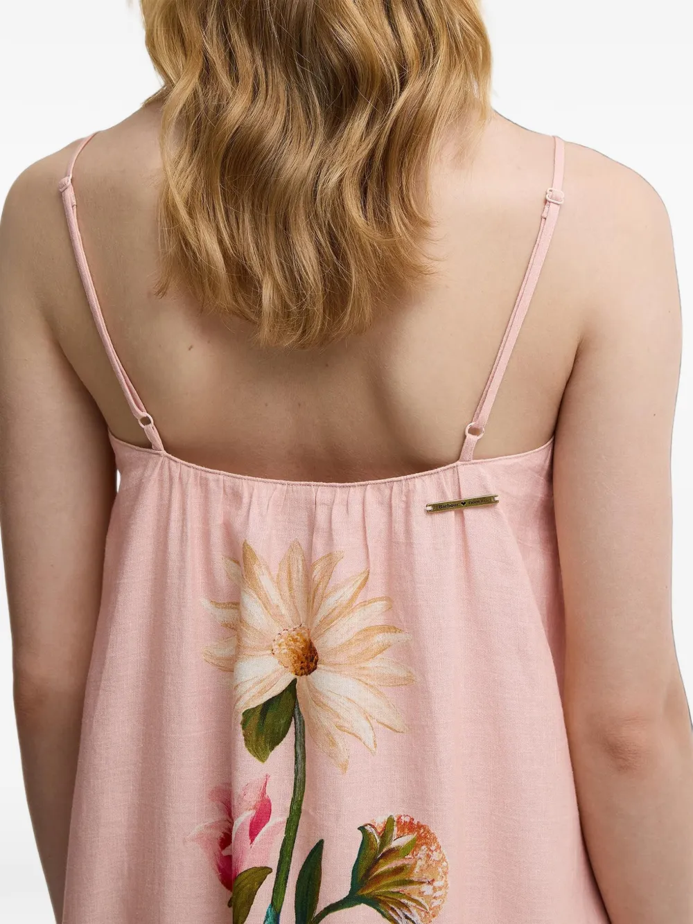 Barbour Farm Rio jurk met gewelfde afwerking en bloemenprint Roze