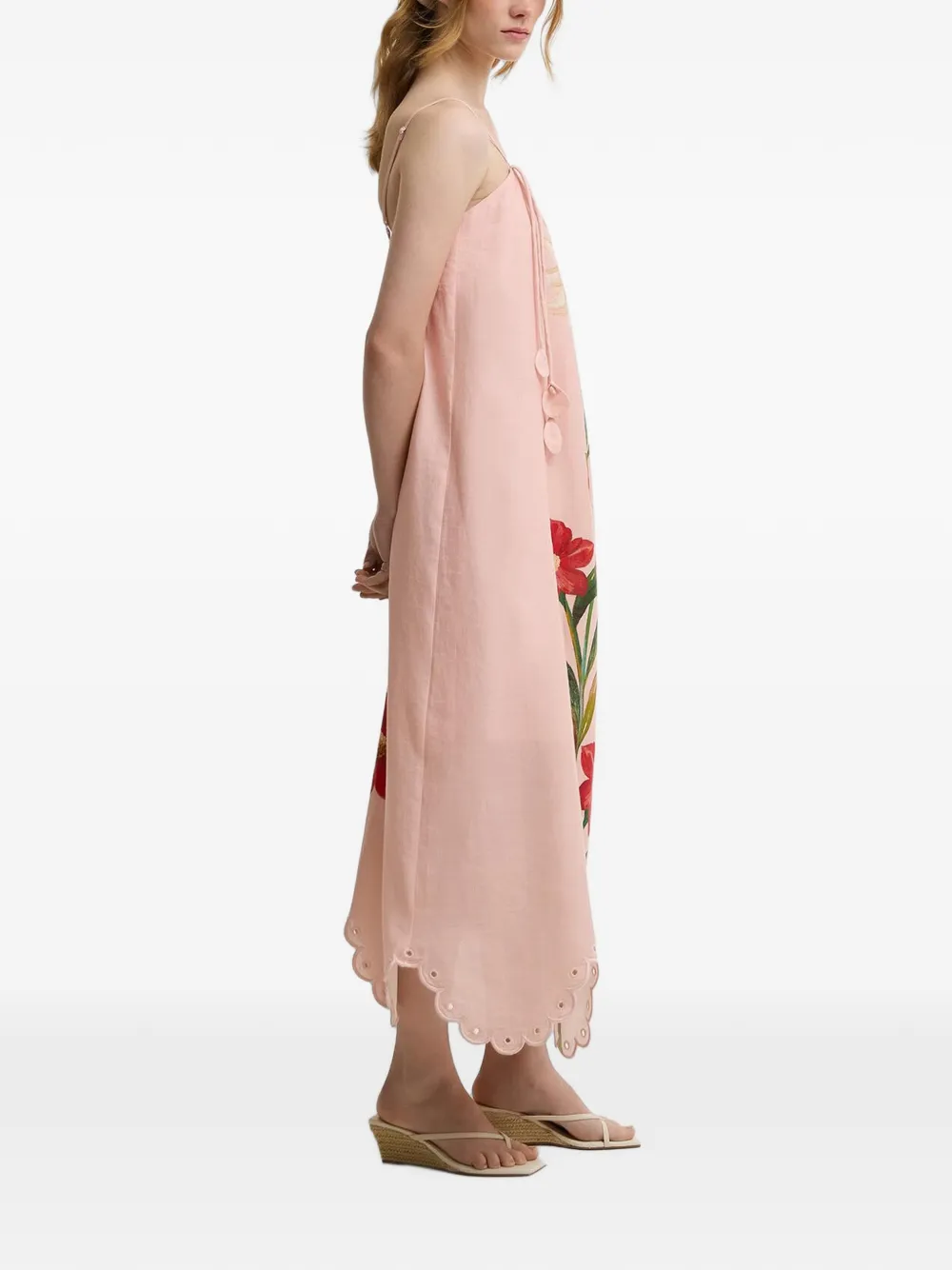 Barbour Farm Rio jurk met gewelfde afwerking en bloemenprint Roze