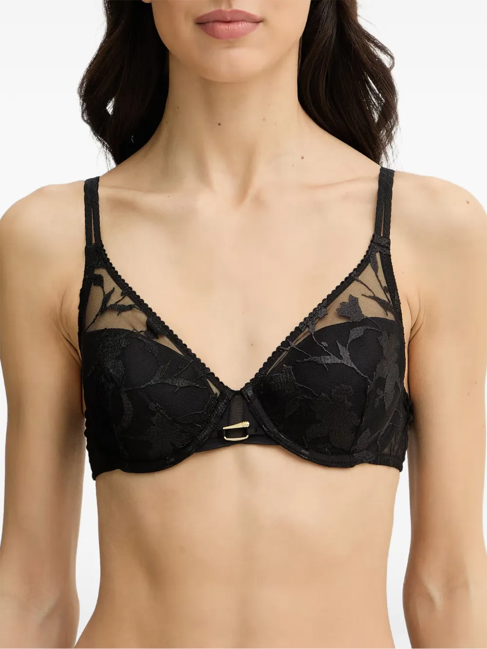 Chantelle Reggiseno Idyll con ricamo e finiture in pizzo - Nero