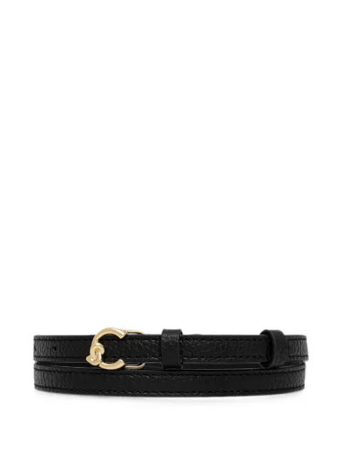 Coccinelle logo-plaque pebbled-calf leather belt