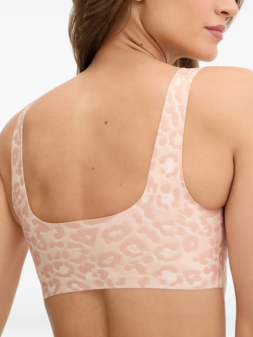 Chantelle SoftStretch Power beugelloze bh met luipaard-print Beige