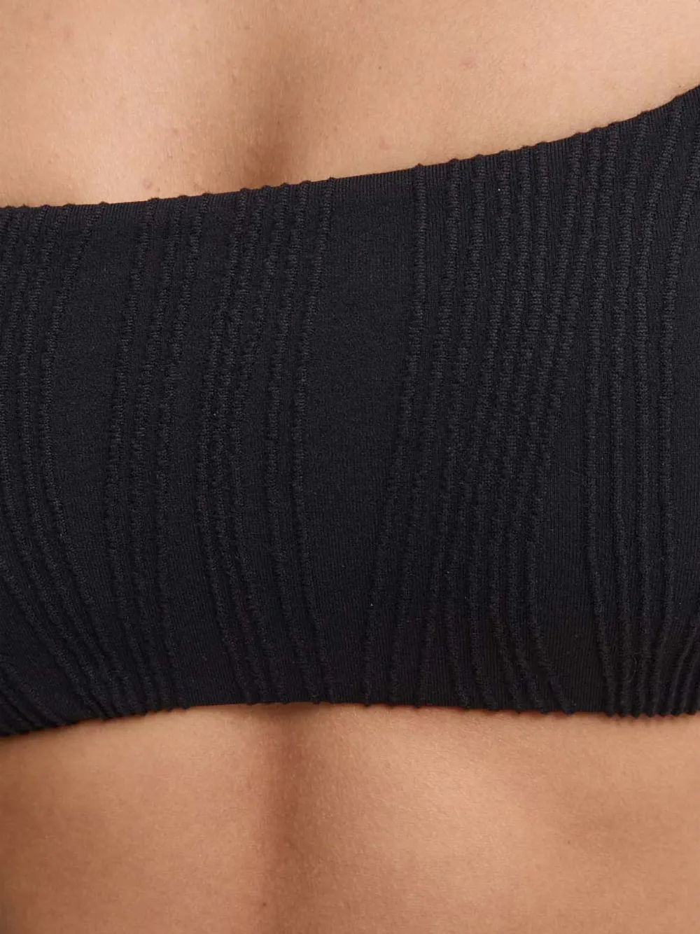 Chantelle Pulp textured rear-tie bikini top Zwart