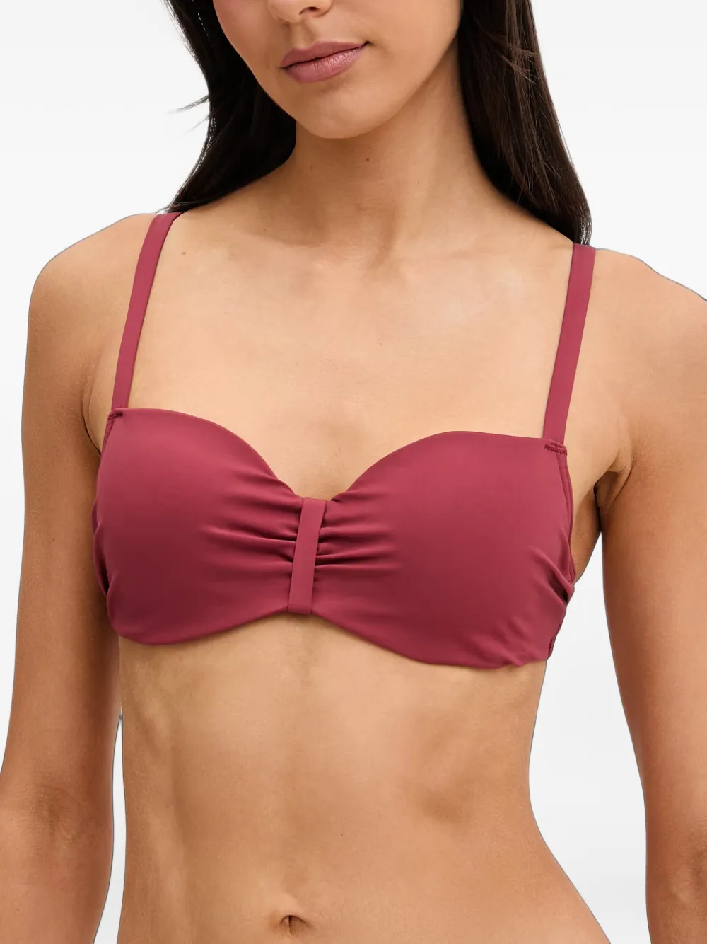 Chantelle Top bikini Icon con arricciature - Rosso