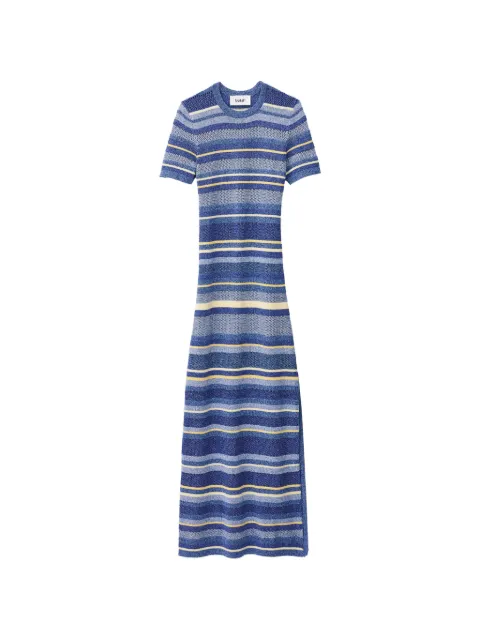 Ba&Sh Tonnie striped pointelle-knit dress