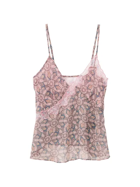 Ba&Sh Tizy lace-trimmed floral-print camisole top