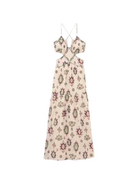 Ba&Sh Omelia ikat-print cut-out dress
