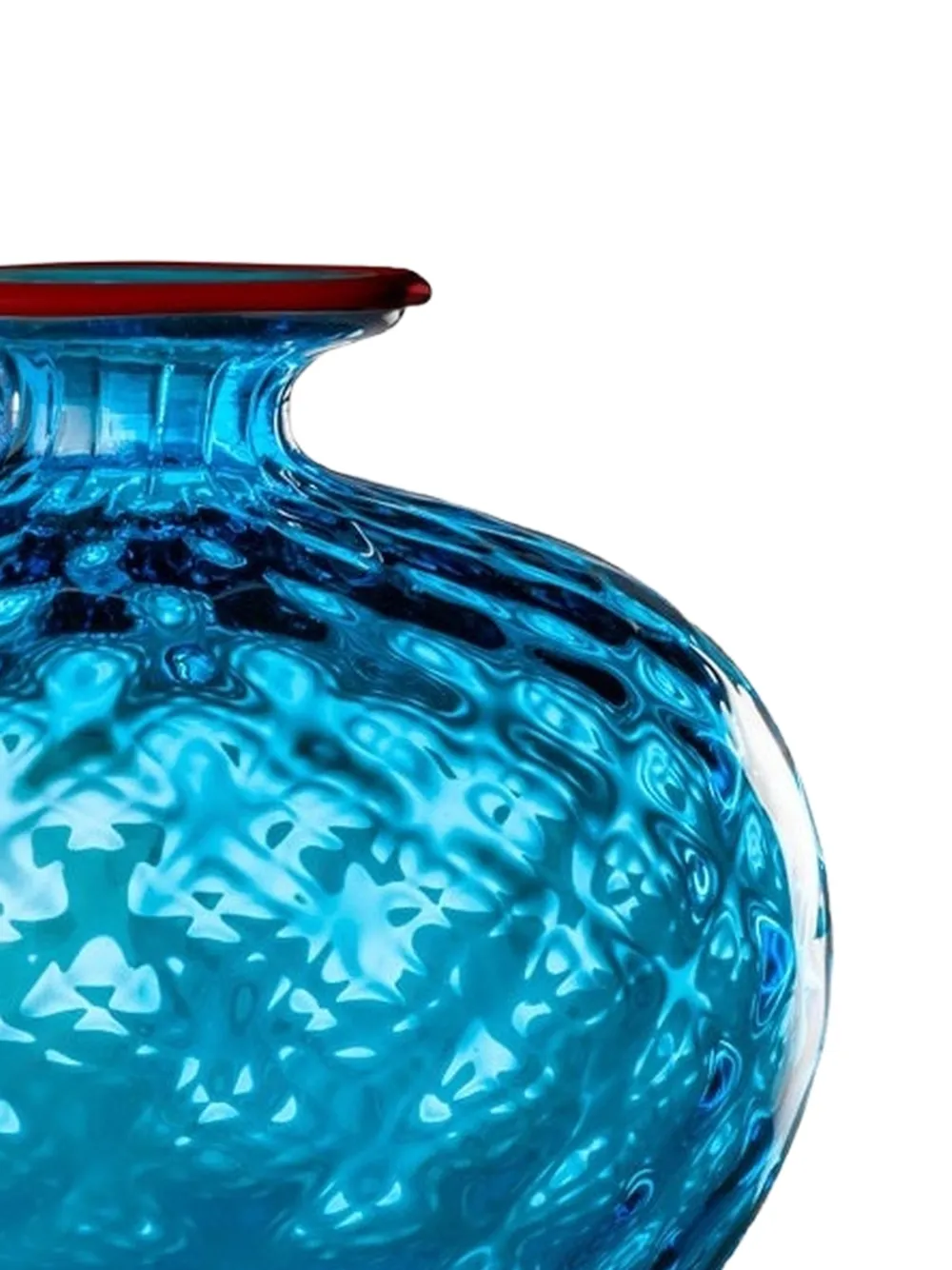  Venini Jarrón Monofiori Balloton - Azul 
