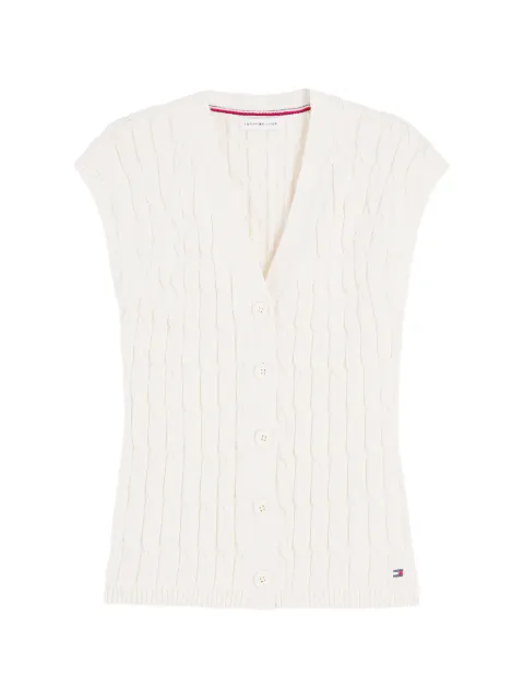Tommy Hilfiger — cable-knit sleeveless cardigan